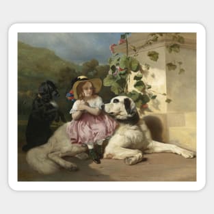 Innocence Between Two Thieves by Alfred de Dreux Sticker